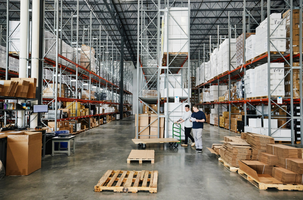 In-house fulfillment team packing orders before switching to a 3PL warehouse